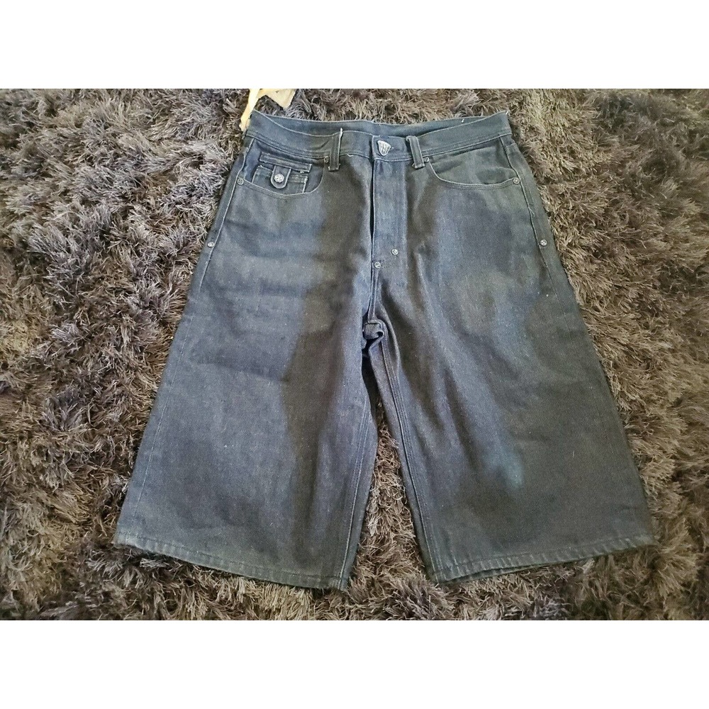 Blac Label Premium Denim Goods Men's Shorts Dark Wash Size 36 Cotton Floral